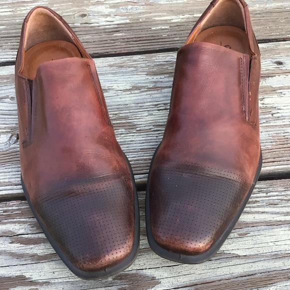 Ecco Men's Brown Leather Slip-On Loafers Size 44 - Picture 4 of 11